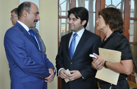 Minister of Ministry of Culture and Tourism of Azerbaijan Abulfaz Garayev, Сonductor Ayyub Guliyev, Executive Director of the Musical Olympus foundation Maria Balakina