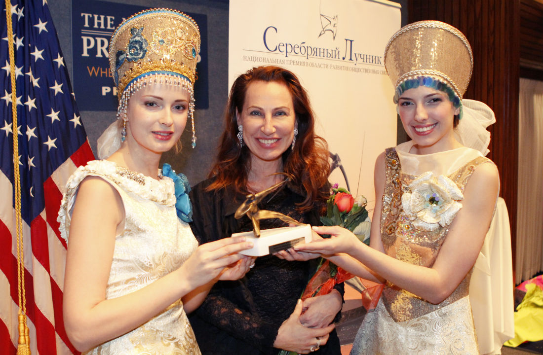 Irina Nikitina during the Silver Archer Award ceremony (USA)